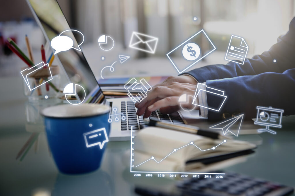 Creative team designing social ads and SEO strategy.